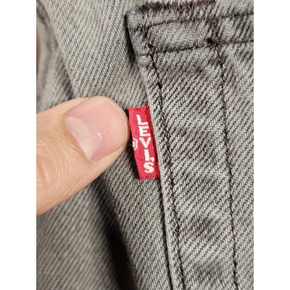 Levi's‎ 501 Original Button Fly Jeans Mens 38x34 Light Gray Premium Denim